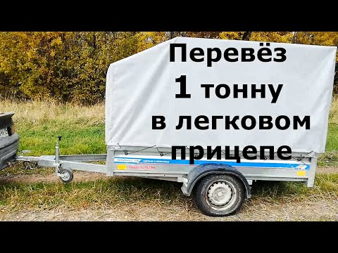 Видео: ЗАГРУЗИЛ 1 ТОННУ в легковой прицеп КРЕМЕНЬ 31 реальный отзыв по итогам испытания грузом