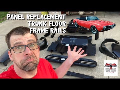 Видео: Замена кузовной панели, установка задних лонжеронов и поддона багажника, Firebird 1968 года
