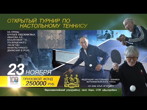 Видео: 23 Ноября 2023, село Хоро, Верхневилюйский улус "ОТКРЫТЫЙ ТУРНИР ПО НАСТОЛЬНОМУ ТЕННИСУ"