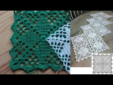 Видео: Скатерть из квадратов Tablecloth made of squares