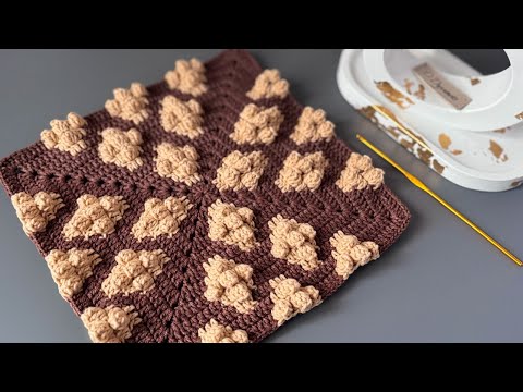 Видео: ЭТО НЕВЕРОЯТНО ШИКАРНЫЙ квадрат КРЮЧКОМ! 😎ОСЛЕПИТЕЛЬНАЯ КРАСОТА👌 (вязание крючком)