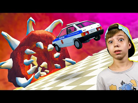 Видео: ОГРОМНЫЙ ЧЕРВЬ СОЖРАЛ МАШИНУ в BeamNG.Drive! // Обновление Бимки