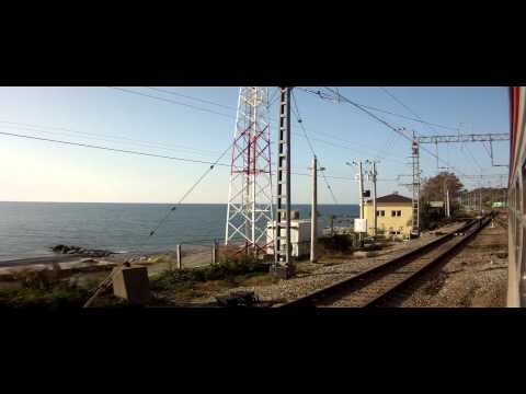 Видео: Адлер -Туапсе вдоль моря Эд4м HD