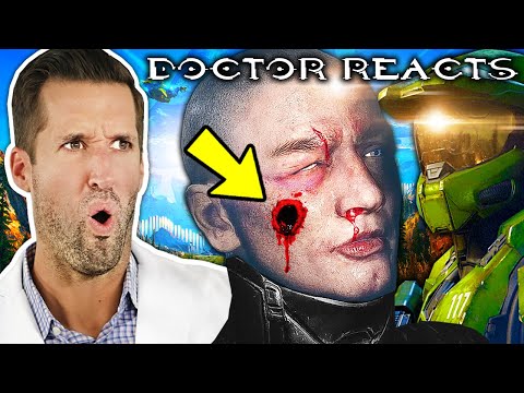 Видео: ВРАЧ смотрит на самые БЕЗУМНЫЕ травмы из Halo