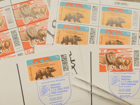 Видео: Специальный штамп на почтовые марки Германии на ярмарке коллекционеров Numismata и Philatelia 2025