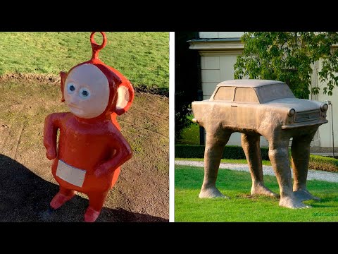 Видео: Скульптуры, оставляющие много вопросов