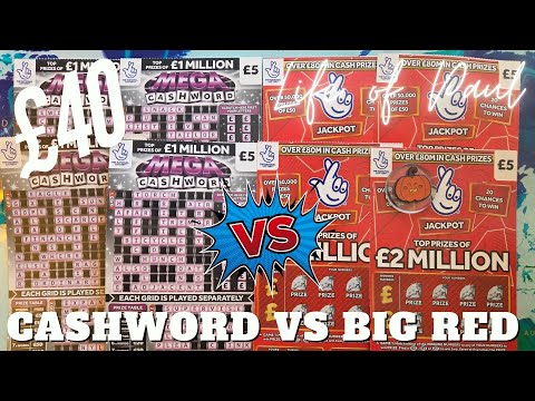 Видео: Карты Big Red Devil на 20 фунтов стерлингов против скретч-карт Mega Cashword на 20 фунтов стерлингов
