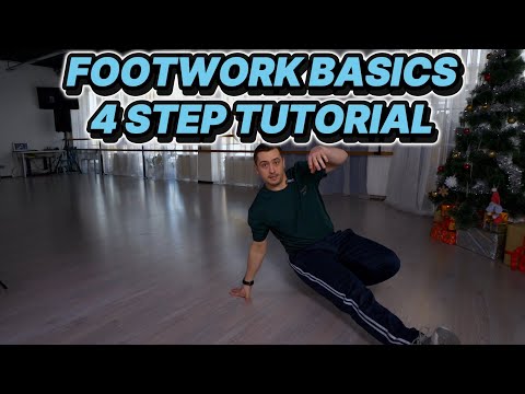 Видео: Breakdance footwork basics 4 step tutorial/База футворка: 4 шага