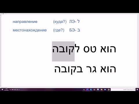 Видео: 104 Не переводите предлоги В и НА на иврит конкретным словом.  Переводим по смыслу. Легко и просто