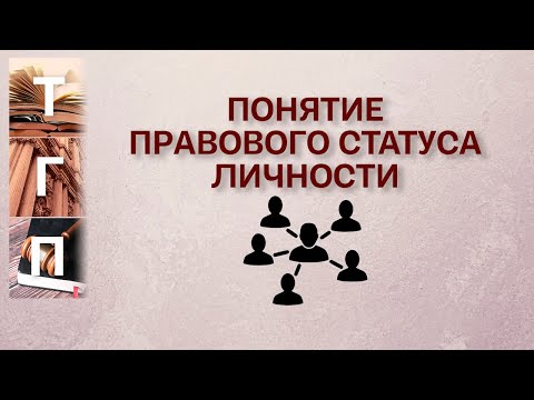 Видео: Понятие правового статуса личности
