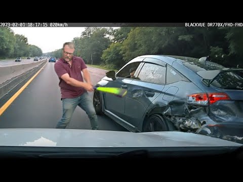 Видео: Когда водители-идиоты проверяют тормоза НЕ у того человека...