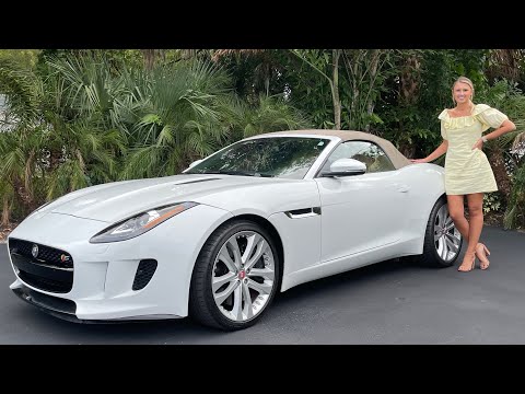Видео: Кабриолет Jaguar F-TYPE S 2016 года, пробег 66 226 миль, 3,0-литровый двигатель V6 с турбонаддувом
