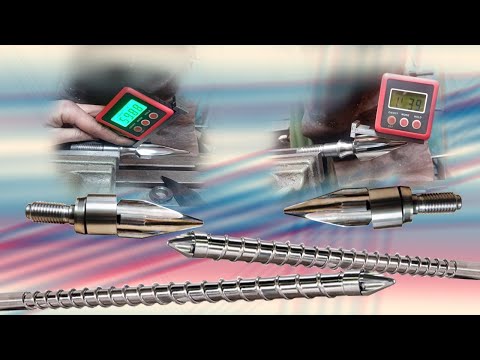 Видео: Шнековая пара для ТПА. Шнек с наконечником торпеда ТПА. Screw extruder injection molding machine