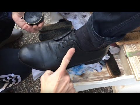 Видео: Еще один прекрасный результат на старых ботинках из обуви Рима.