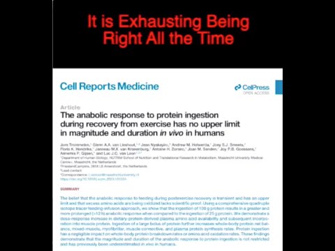 Видео: Не существует максимального количества белка за один прием пищи (подзаголовок: Быть всегда правым...