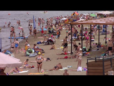 Видео: Самара. Набережная Волги. Пляж под Ладьёй (20.07.2024)