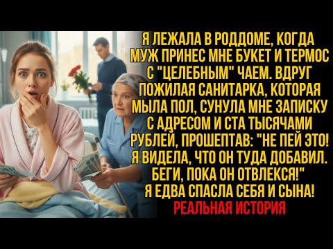 Видео: В роддоме санитарка сунула мне сто тысяч, шепнув: «Не пей чай, который принес муж !» Но после…