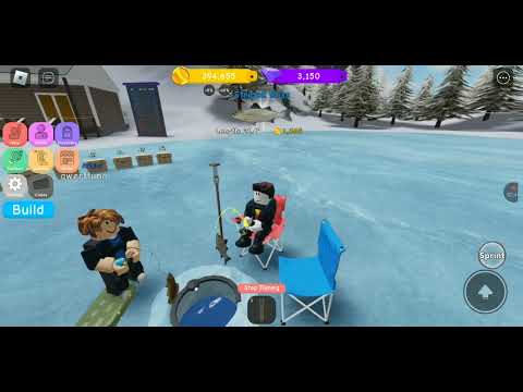 Видео: играем в симулятор зимней рыбалки в роблокс