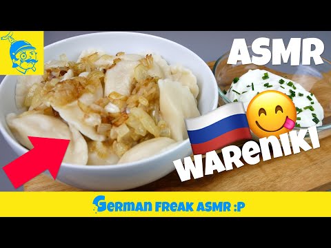 Видео: ASMR eating Wareniki (Вареник) Ukrainian food!🇺🇦