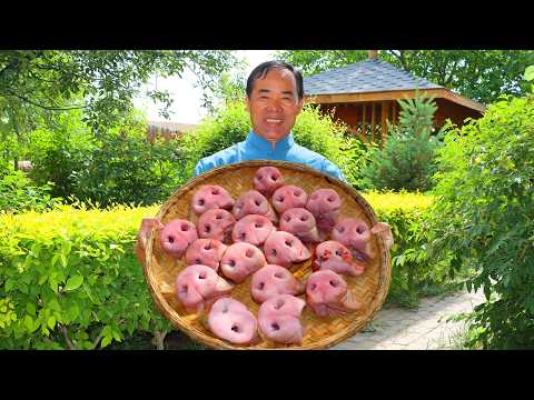 Видео: Супер острые свиные пятаки, 20 свиней, запечены и тушены в остром соусе! | дядя деревенский гурман