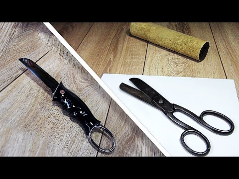 Видео: Нож Лерыча из старинных ножниц 48 года / Клеймо Завод им.Сталина