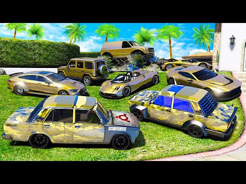 Видео: УГНАЛ КУЧУ ЗОЛОТЫХ ЧИТ ТАЧЕК И ОГРОМНУЮ МАШИНУ КОЛЮЧКУ У МАЖОРА ЗА 180 СЕКУНД! БИТВА ВОРОВ В ГТА 5!