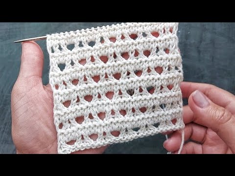 Видео: Интересный ажурный узор для вязания джемпера, сарафана