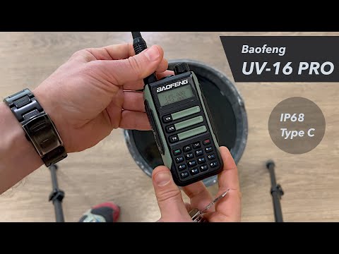 Видео: Baofeng UV-16 PRO. Полный обзор с разборкой корпуса и тестом влагозащиты