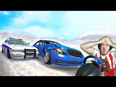 Видео: ПОЛИЦЕЙСКАЯ ПОГОНЯ ЗИМОЙ - ГОЛОЛЕД и ПОЛИЦЕЙСКАЯ ПОГОНЯ в BEAMNG DRIVE + РУЛЬ