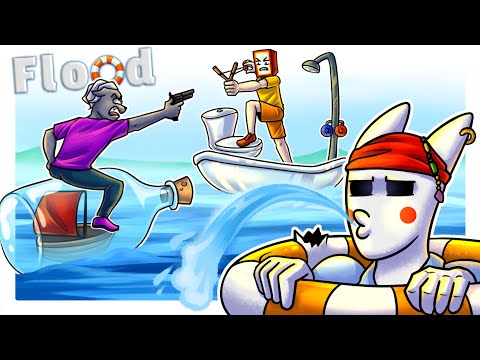 Видео: УТОНУЛ - ПРОИГРАЛ! НО ЕСТЬ ОДНО НО... ПОСТРОИТЬ ПЛОТ НАДО САМОМУ! (FLOOD, УГАР)