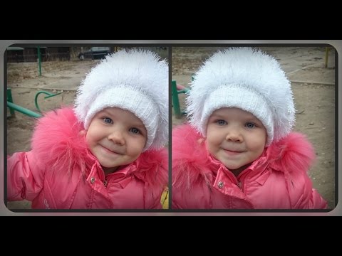 Видео: зимняя шапка на девочку 4 -  5 лет.  вязание спицами, травкой