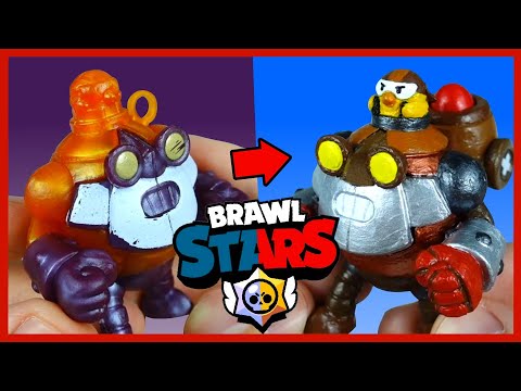 Видео: Brawl Stars. Раскрашиваем фигурки Бравлеров #4. РобоМайк из Бравл Старс.