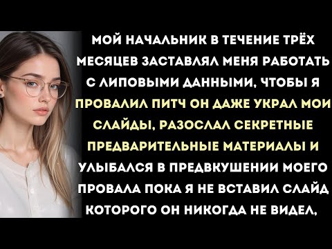 Видео: Три месяца мой начальник нарочно заставлял меня работать над неверным проектом — он так и не узнал,