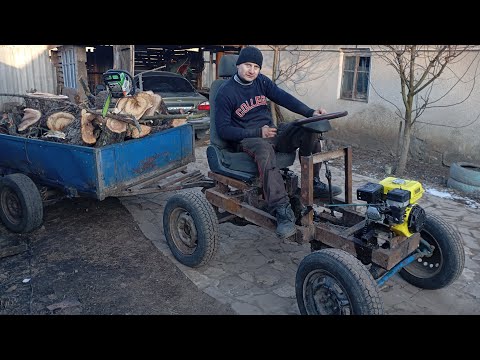 Видео: Саморобний міні трактор.Робочі будні міні трактором.Робота по кайфу