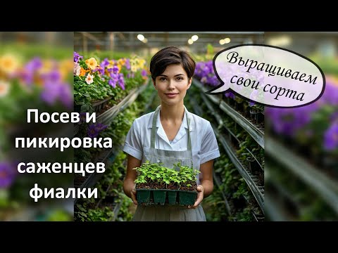 Видео: Посев и последующая пикировка саженцев фиалки 🌱 Селекция для начинающих 🌸