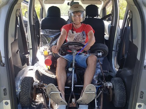 Видео: Картинг ЧЗ/валим боком/ Мотор ЧЗ 516/ первый выезд на асфальт