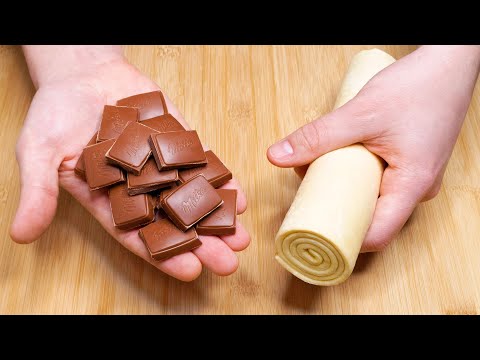 Видео: Если у вас есть шоколад и слоёное тесто, приготовьте этот десерт за 10 минут!
