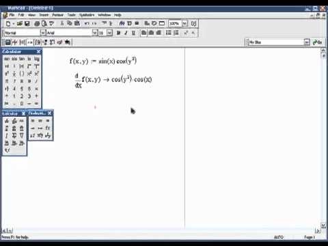 Видео: Частные производные в Mathcad