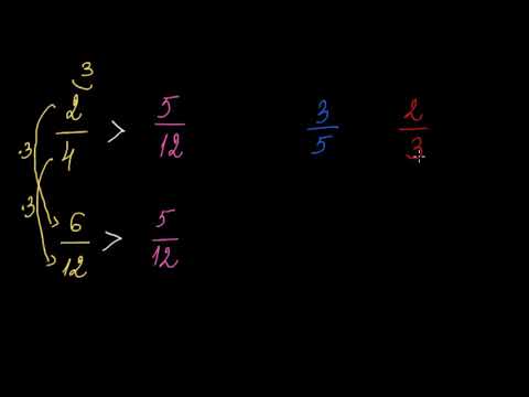 Видео: Сравняване на дроби с различни знаменатели