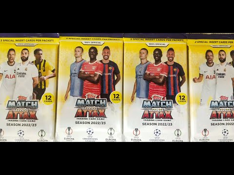 Видео: TOPPS Лига Чемпионов УЕФА 2022-2023. Match Attax - 10 пакетов