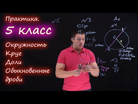 Видео: 5 класс. Окружность и круг. Доли. Обыкновенные дроби. Контрольная работа А1-А2. Ершова А.П.