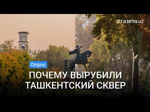 Видео: Опрос: Почему вырубили ташкентский сквер