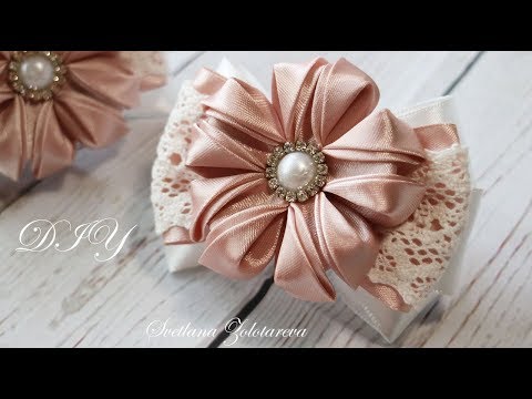 Видео: Школьные резинки с бантиками и цветами из лент 🎀 Канзаши 🎀 DIY 🎀 Svetlana Zolotareva