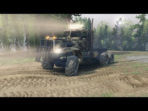 Видео: SpinTires обзор мода ( КрАЗ - Крокодил v1.3 )