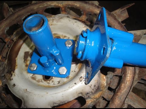 Видео: Простейшая поворотная муфта- разблокиратор  колёс для мотоблока .