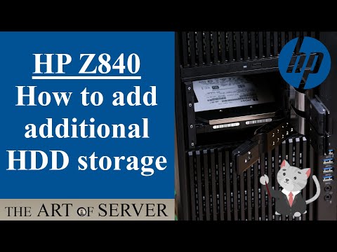 Видео: HP Z840 Как добавить дополнительные отсеки для жестких дисков (также работает для Z820 Z800)