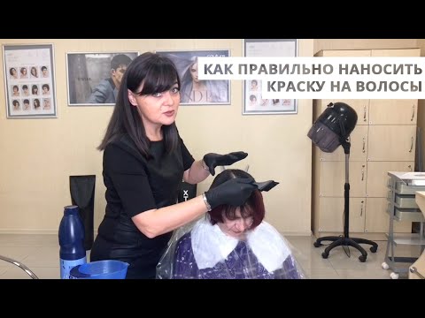 Видео: Как правильно наносить краску на волосы - подробно от парикмахера