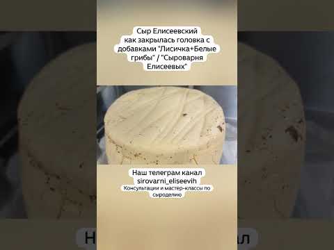 Видео: Сыр Елисеевский как закрылась головка с добавками "Лисичка+Белые грибы" / "Сыроварня Елисеевых"