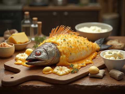 Видео: Cкумбрия в сырной шапочке. Как вкусно и не дорого удивить гостей.