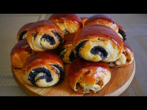 Видео: Булочки из дрожжевого теста ПОПУТЧИЦА. Булочки с изюмом и маком. Домашние Булочки